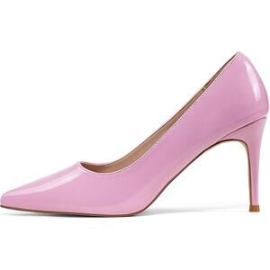 Elisabet Tang Womens Size 8 Pink 3" High Heel Pointy Toe Slide On Pumps Shoes